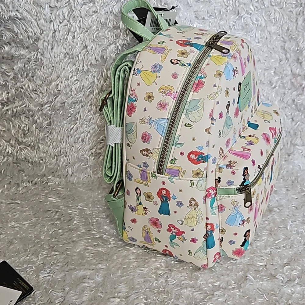 NWT Loungefly Disney Princesses mini backpack and zip coin cardholder - Picture 10 of 12